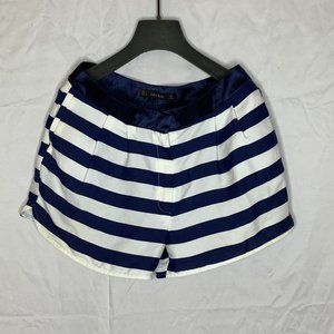 Zara Navy White Small Shorts